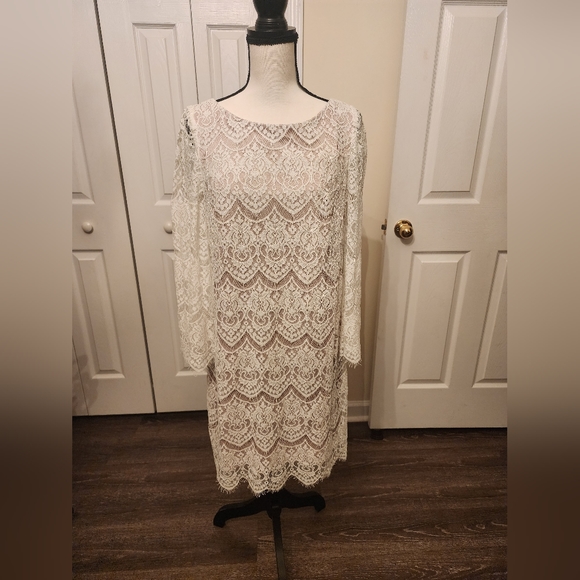 ivory wedding dress with lace sleeves Long Sleeve Wedding Dresses See Through Lace Top Ivory Wedding Dresses  AWD1140 main image 0